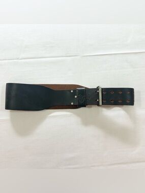 Vintage Altus Leather Weight Power Lifting Belt 4” M-L (31-41) 2 Prong Buckle